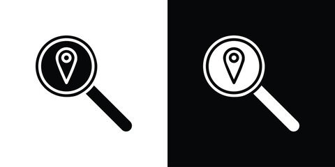 Search Location icon. Design for website and mobile apps.
