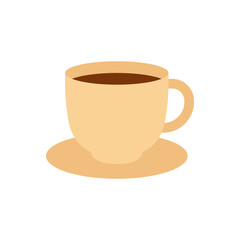 Vector illustration of a glass of coffee
