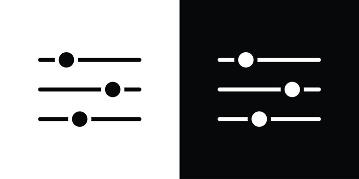 Settings sliders icon vector, Symbol, logo illustrations