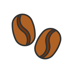 Obraz premium Vector illustration of a coffee bean
