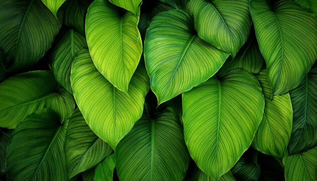 vibrant green leaves texture - Powered by Adobe