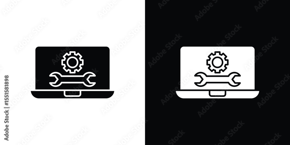 Poster software engineering icon. design for website and mobile apps.