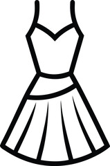 vector illustration of a princess dress