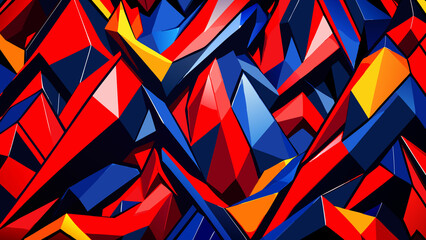 Bold Fractured Geometry Composition

