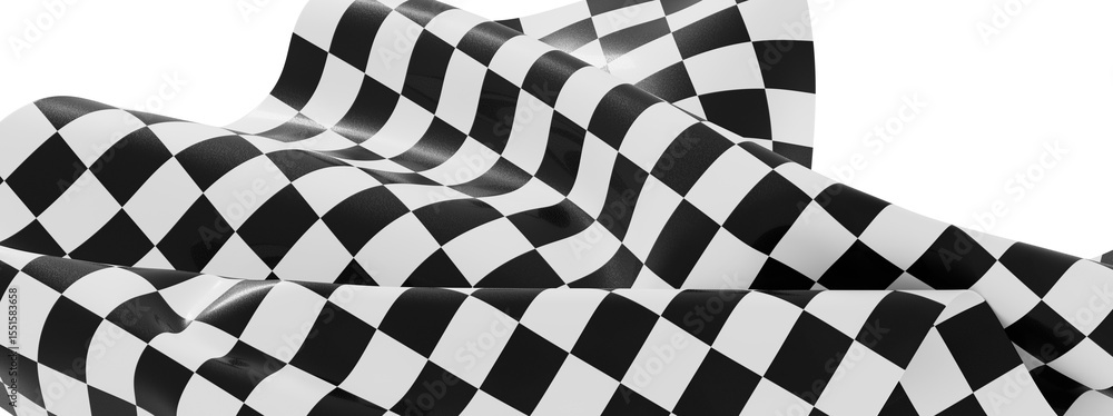 Poster High-quality checkered flag texture image perfect for backgrounds, websites, or design projects.  Black and white pattern.