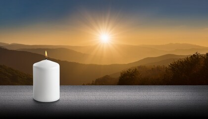 candle isolated on transparent background generative ai