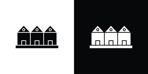 Terraced Houses icon. Design for website and mobile apps.