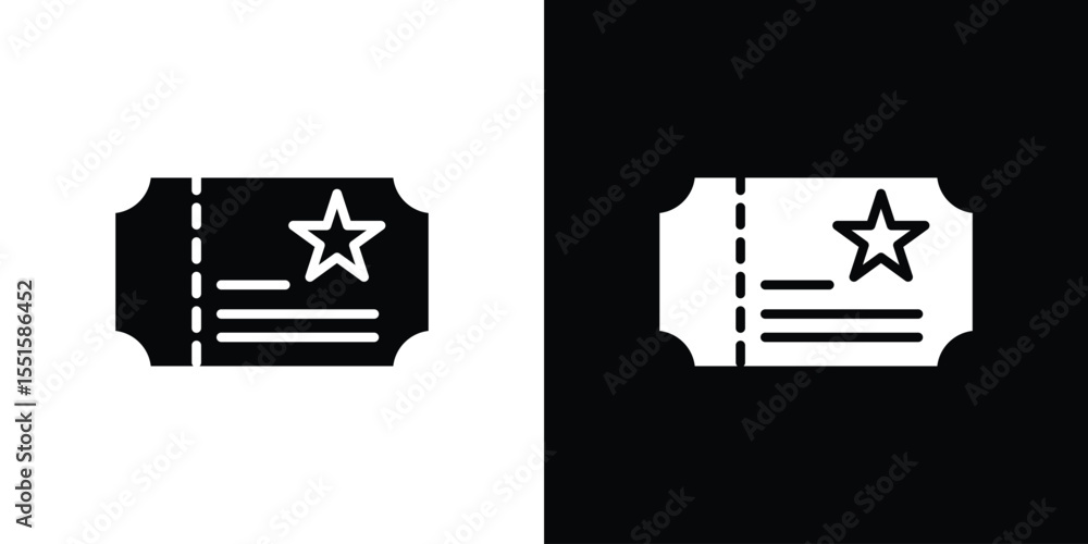 Poster ticket icon. design for website and mobile apps.
