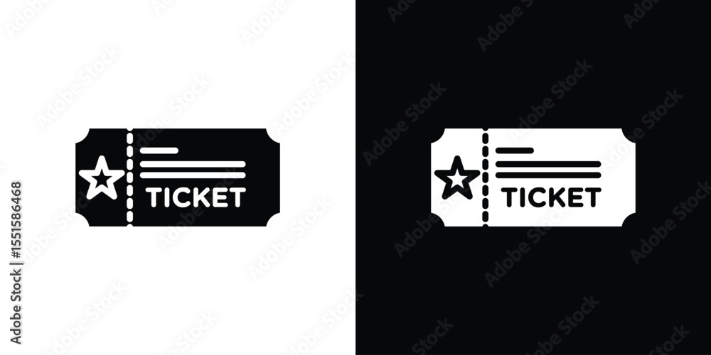 Poster ticket icon. design for website and mobile apps.