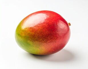 Slices of juicy mango, showcasing its beautiful color and succulent texture, ideal for food photography, recipes, or conveying a refreshing vibe, mango in white background