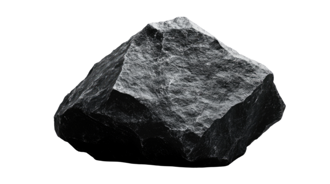 Close-up of a dark gray rock
