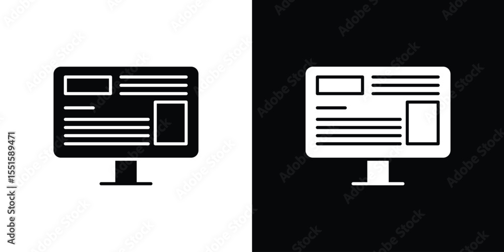 Poster web appss icon. design for website and mobile apps.