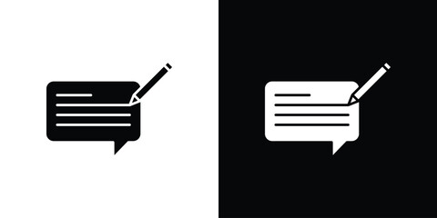 Write comment icon. Design for website and mobile apps.