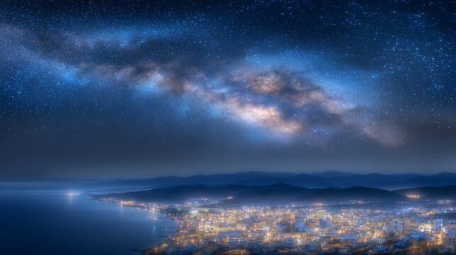 A stylized 'X' pattern formed by a constellation in the sky has become an emblem of exploration, the mysterious unknown, and the sheer scale of space, capturing the essence of modern space travel and