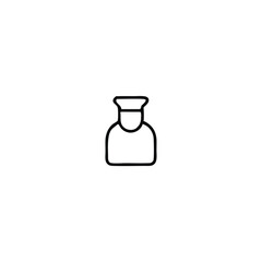 Simple Chef Icon with a Clean Outline Design Culinary Professional Symbol and Food Service Industry Graphic Element