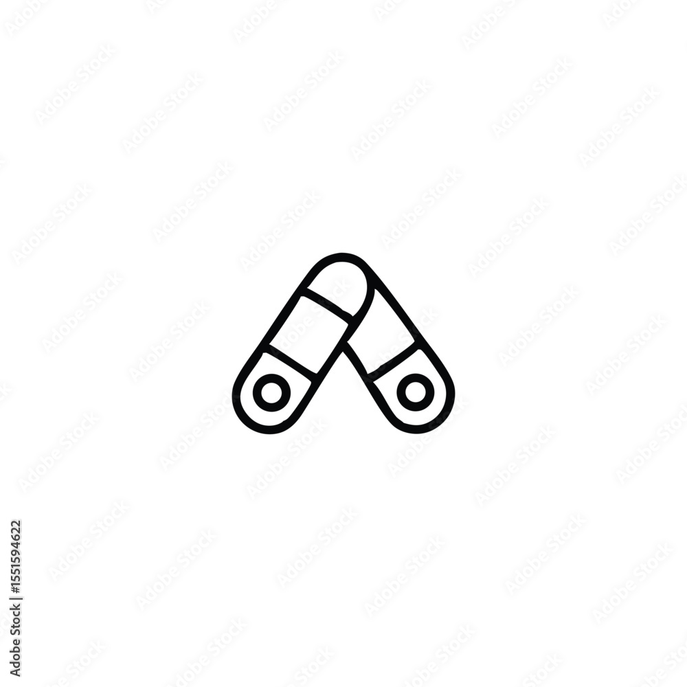 Poster minimalist illustration of abstract interlocking geometric shapes on white background symbolic visua