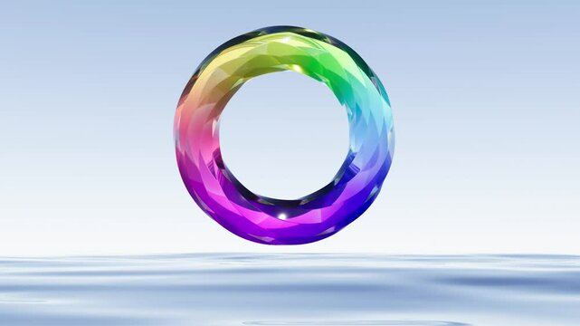 color round portal on sea water able to loop