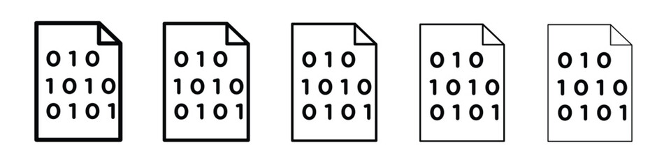 Binary code icon vector, Symbol, logo illustrations