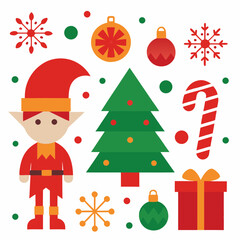 set of christmas icons