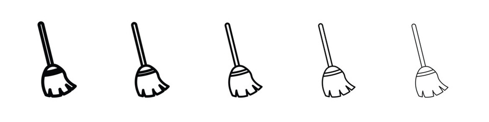 Broom icon vector, Symbol, logo illustrations