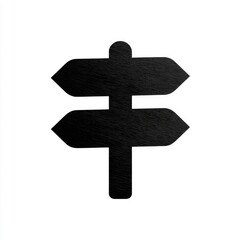 Obraz premium A modern illustration of a retro roadside sign board in silhouette form