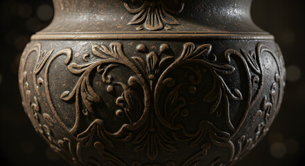 antique brass vase