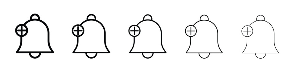 Cowbell circle plus icon vector, Symbol, logo illustrations