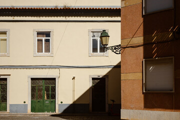 Sunlight and Shadows in a Quiet Faro Street