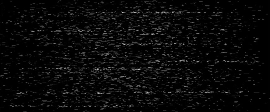Glitchy CCTV monitor display with digital noise filter effect - camera feed showing corrupted video signal, static interference patterns, security system malfunction screen for cyberpunk designs.
