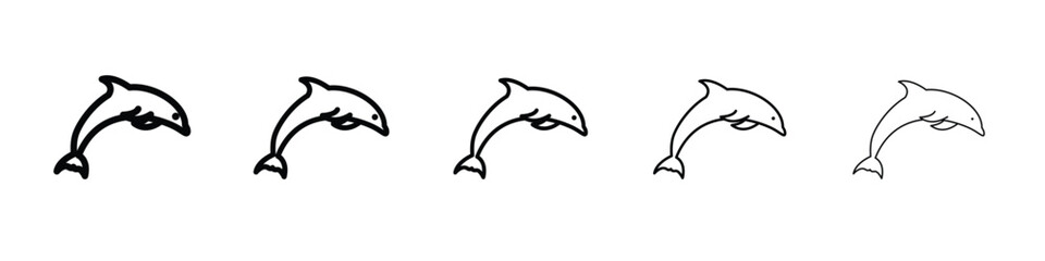Dolphin icon vector, Symbol, logo illustrations