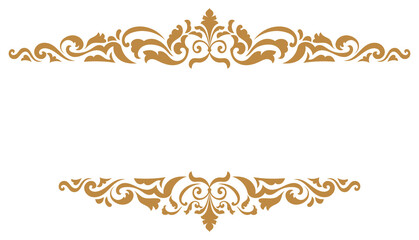 Vintage Gold Frame Ornament for Invitation and Decoration