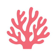 Obraz premium Stylized Coral Reef Illustration with Branching Structures and Soft Pink Color.