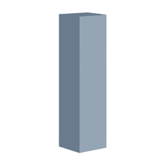Naklejka premium Simple Gray Rectangular Prism Against a Transparent Background.