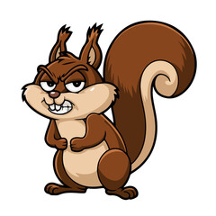 Obraz premium Hand drawn cartoon squirrels vector illustration