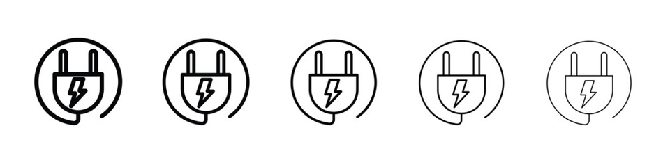 Electric plug icon vector, Symbol, logo illustrations