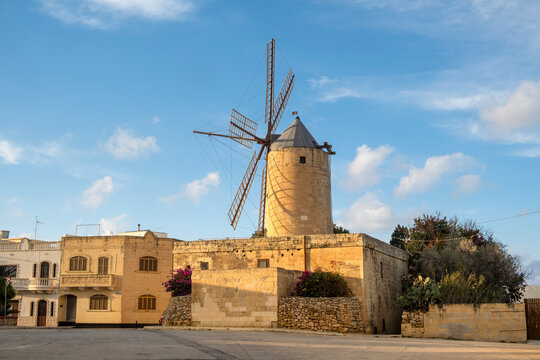 Ta Kola windmill, museum of local history, Gozo island, Malta