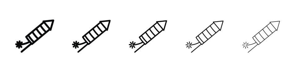 Fireworks rocket signs vector, Symbol, logo illustrations