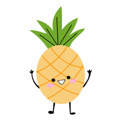 vector illustration pineapple character