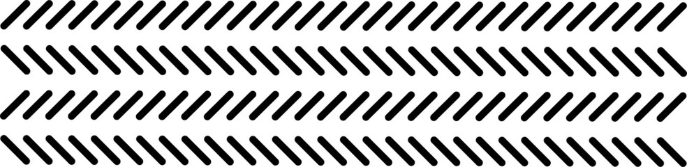 Stylized diagonal black lines form a geometric optical illusion on a clean white background, ideal for abstract art, design textures, or visual effects.