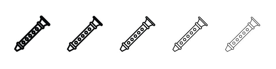 Flute icon vector, Symbol, logo illustrations