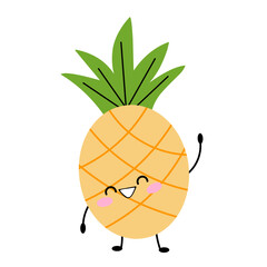 vector illustration pineapple character