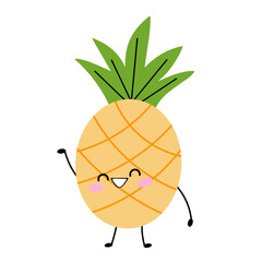 vector illustration pineapple character