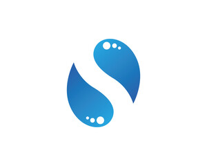 Water Wave symbol and icon Logo Template vector..