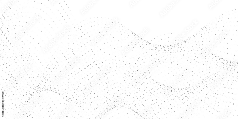 Poster halftone flowing wavy gradient dots shape isolated on transparent background. digital future technol
