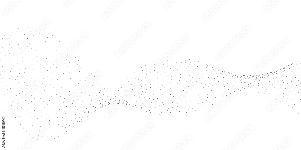Poster abstract halftone flowing wavy colorful gradient dots shape isolated on transparent background. digi