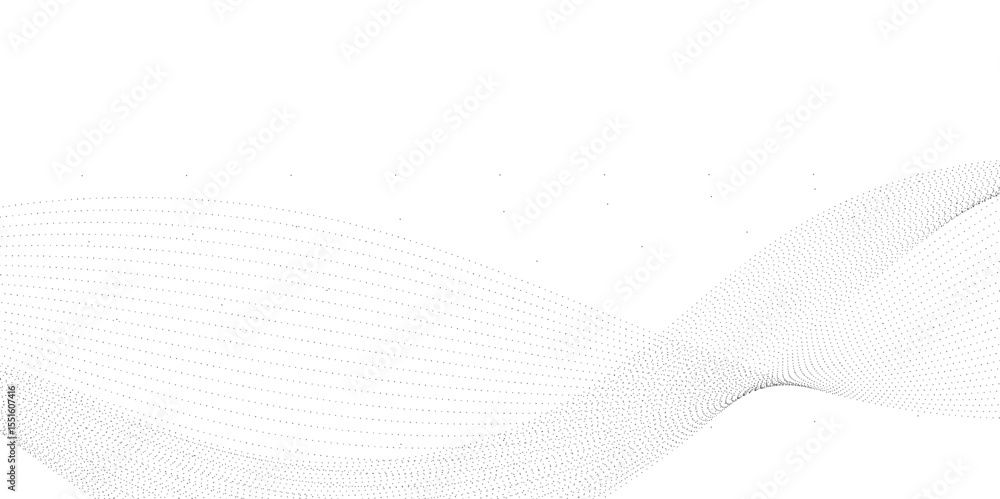Poster abstract halftone flowing wavy colorful gradient dots shape isolated on transparent background. digi