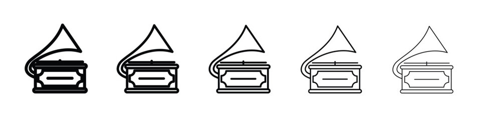 Gramophone icon vector, Symbol, logo illustrations