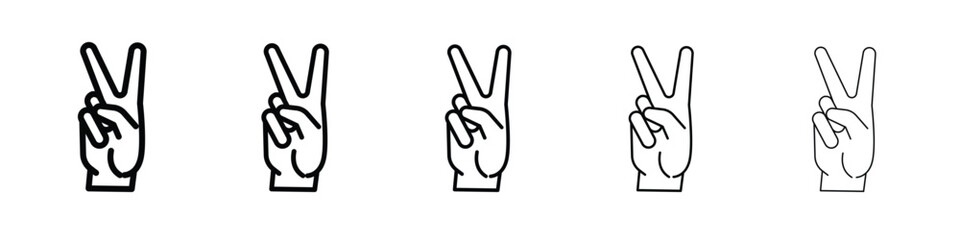 Hand peace icon vector, Symbol, logo illustrations