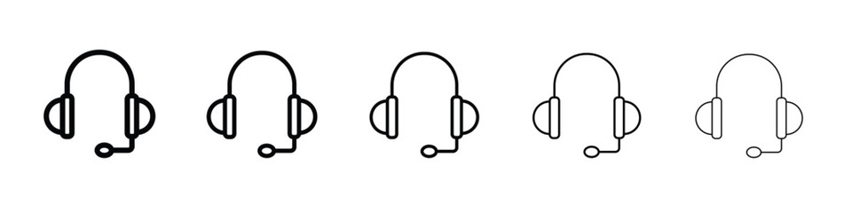 Headset icon vector, Symbol, logo illustrations