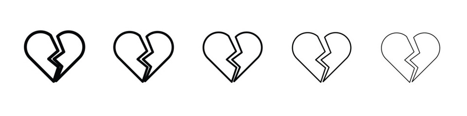 Heart Crack icon vector, Symbol, logo illustrations
